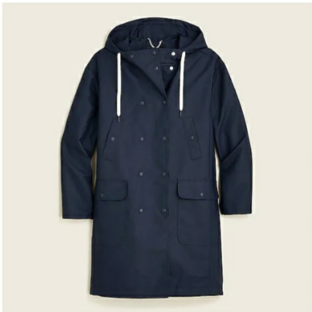 J. Crew Double Breasted Rain Coat